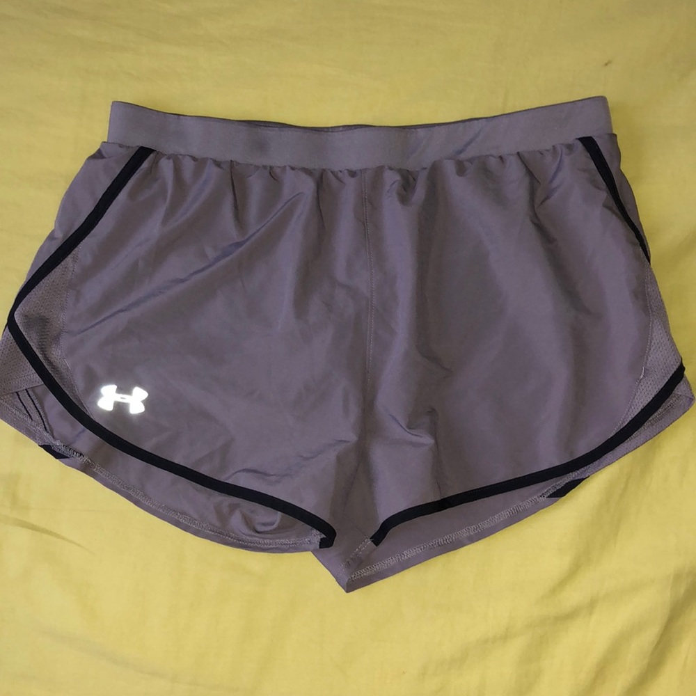 Under Armour women’s purple running shorts, size L!